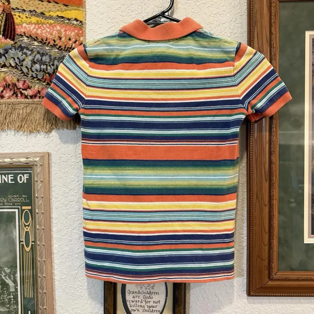 Polo Ralph Lauren Shirt Aztec Southwestern Western Striped‎ Kids Size Medium (7)